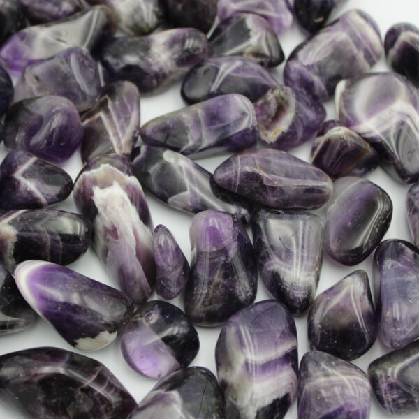 3 Trommelsteine Amethyst Chevron (2-3 cm) – Bild 2