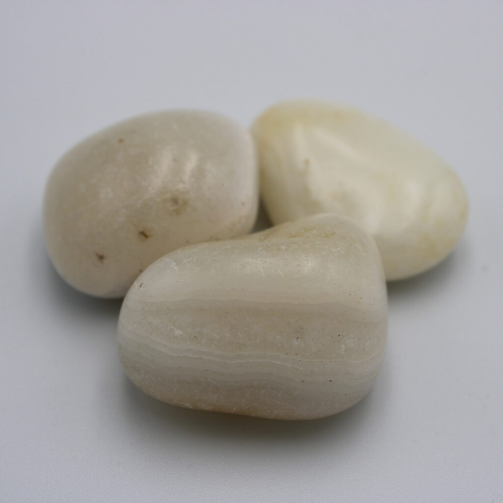 Friedensachat weiss - Trommelsteine