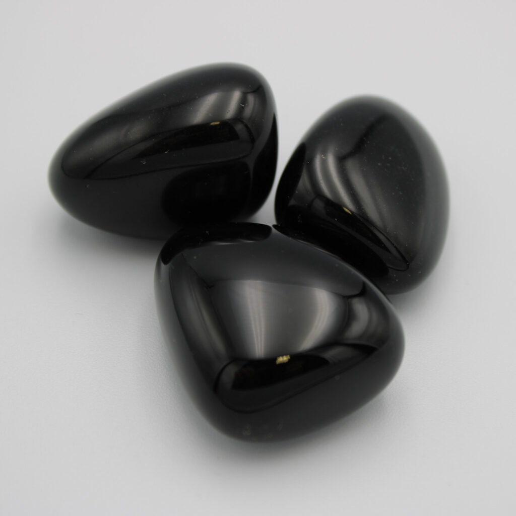 Obsidian Trommelsteine Schwarz