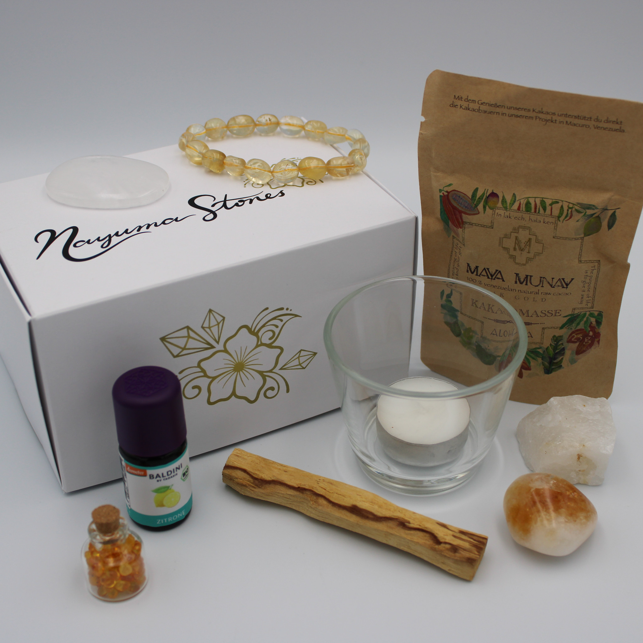 Citrin Achtsamkeitsbox inkl. zeremoniellem Kakao