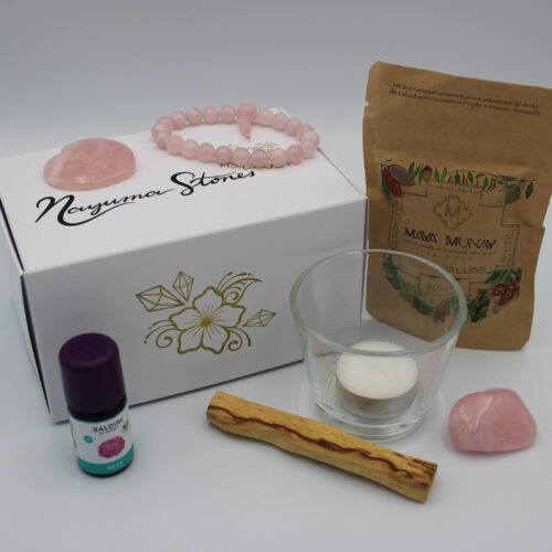 Rose Quartz Mindfulness Box incl. ceremonial cacao 