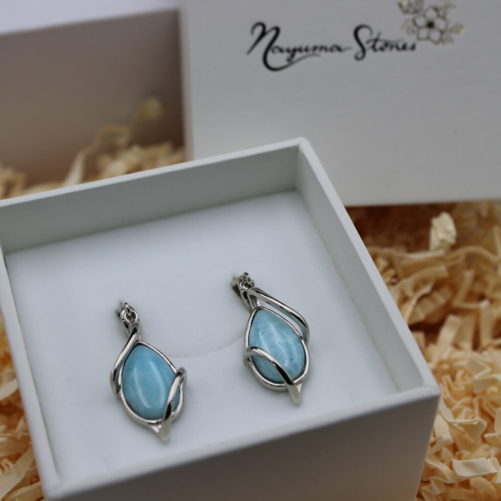 Larimar Ohrringe
