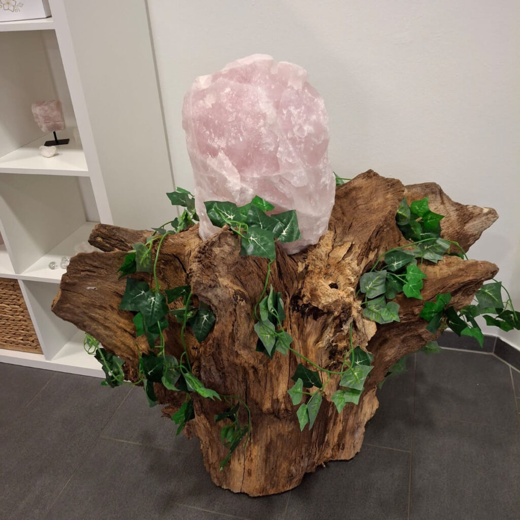 Rosenquarz-auf-Baumstumpf-Wurzel-xxl-side