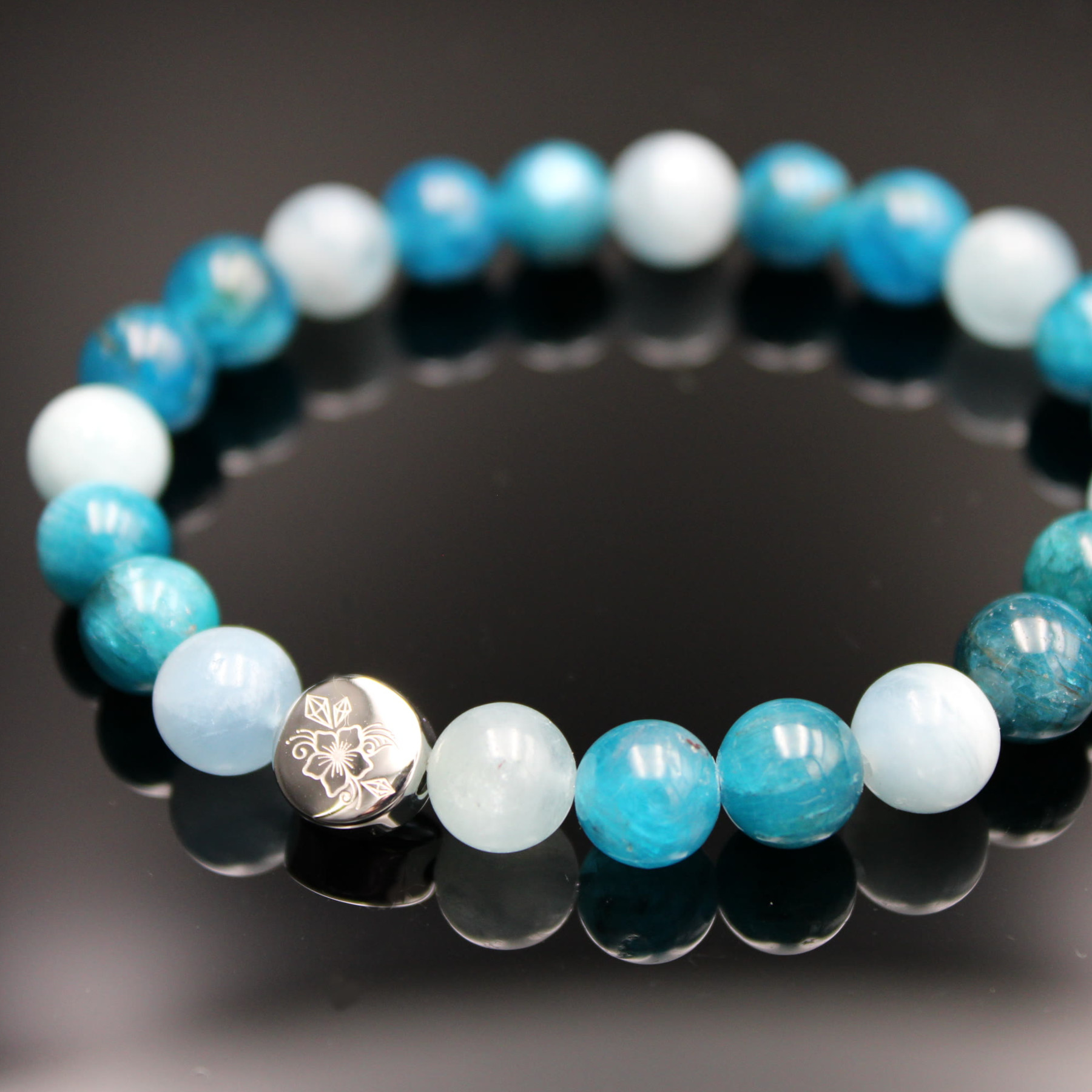 Armband Apatit Aquamarin