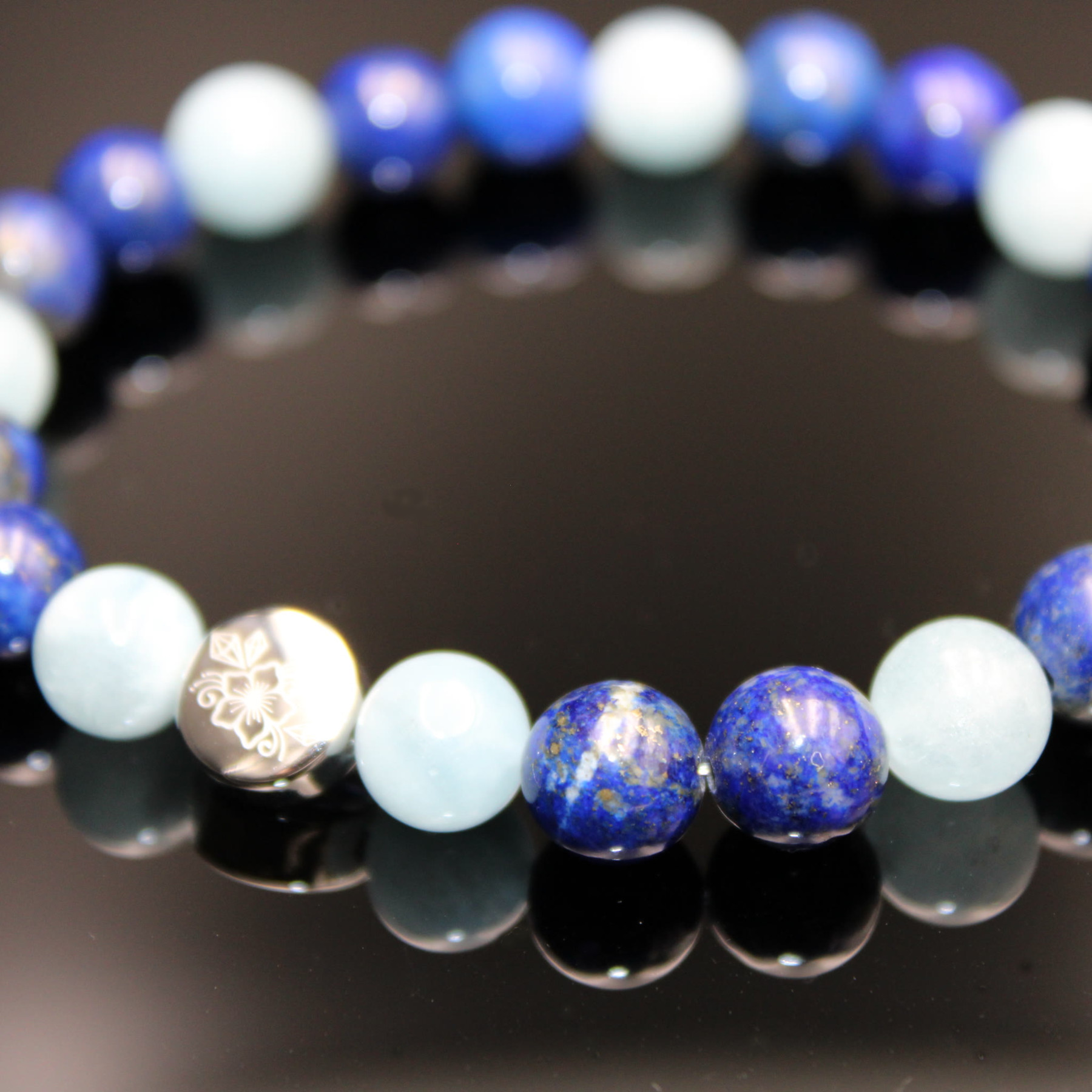Armband Aquamarin Lapislazuli