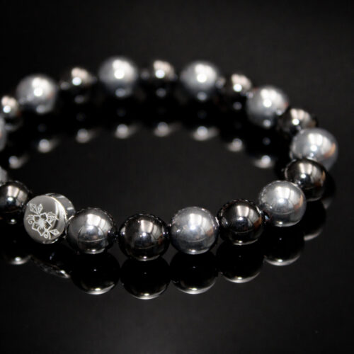 Das Kraftfeld · Armband · Schwarzer Turmalin · Hämatit · 8 mm Perlen