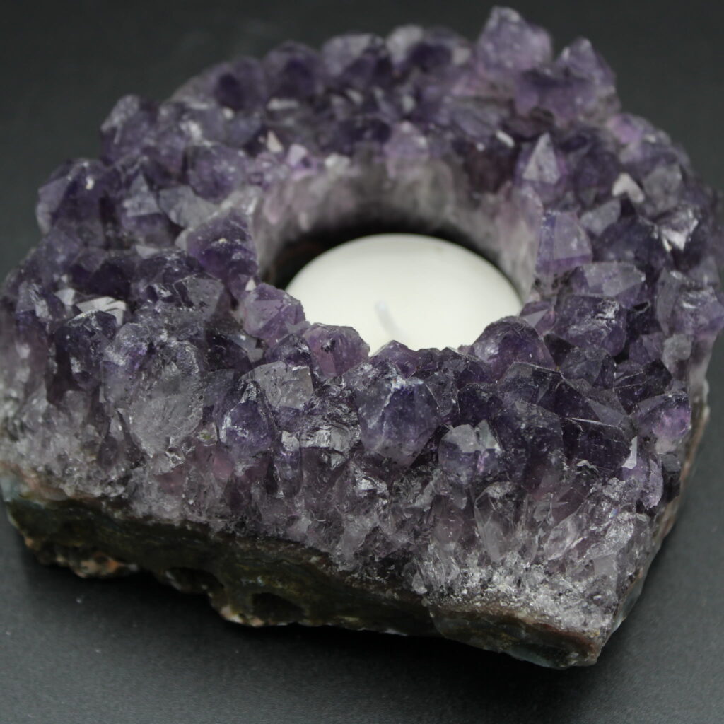 Amethyst Cluster Teelichthalter