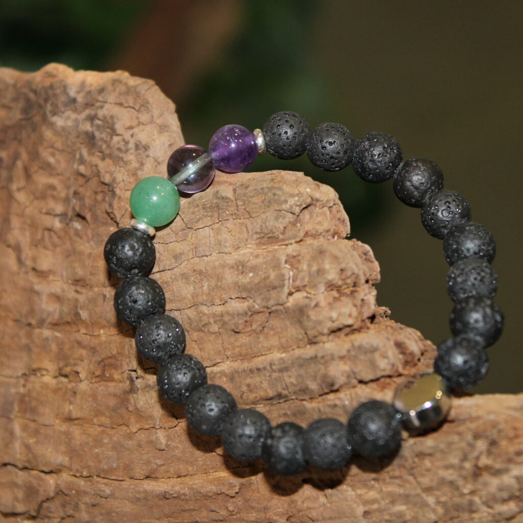 Armband Amethyst Fluorid Aventurin Nature