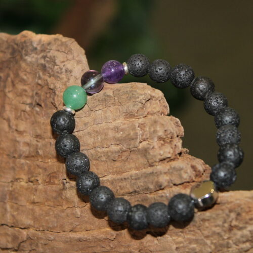Armband Amethyst Fluorid Aventurin Nature