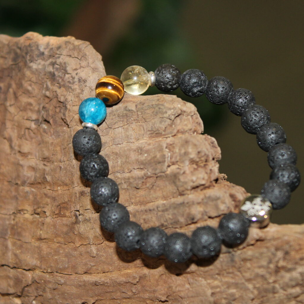 Armband Apatit Citrin Tigerauge Nature