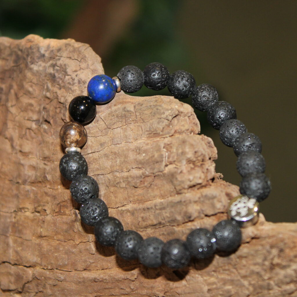 Armband Bronzit Lapislazuli Schwarzer Turmalin Nature