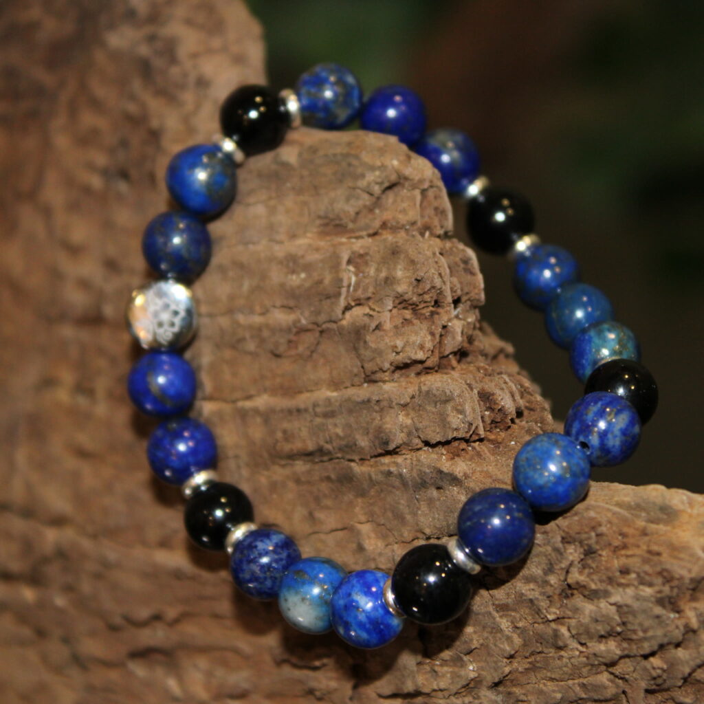 Armband Lapislazuli Schwarzer Turmalin