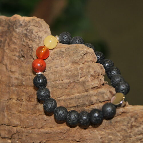 Armband Orangencalcit Karneol Roter Jaspis Nature