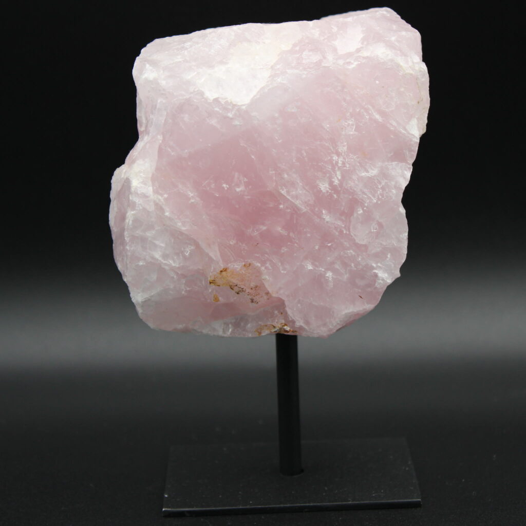 Rosenquarz auf Metallständer 901g
