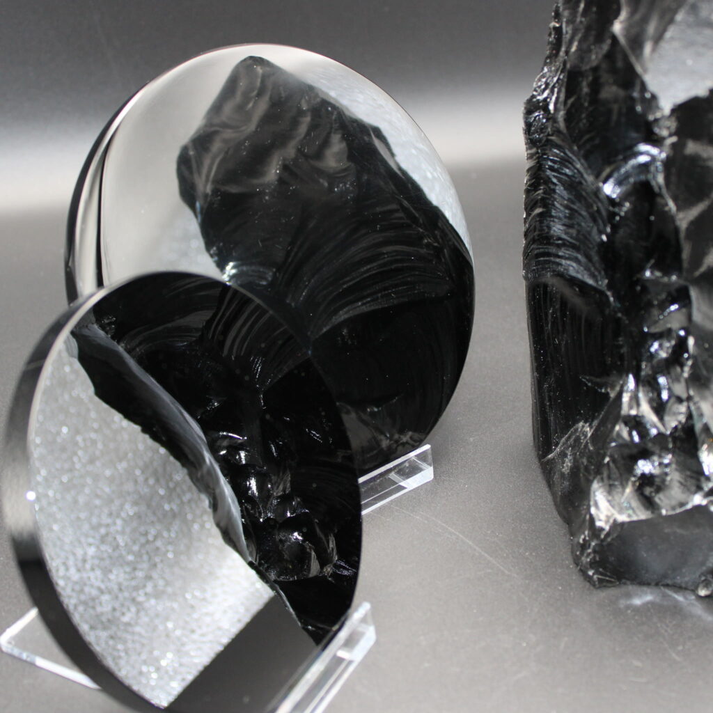 Obsidianspiegel 12 cm