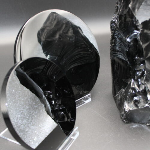 Obsidianspiegel 12 cm