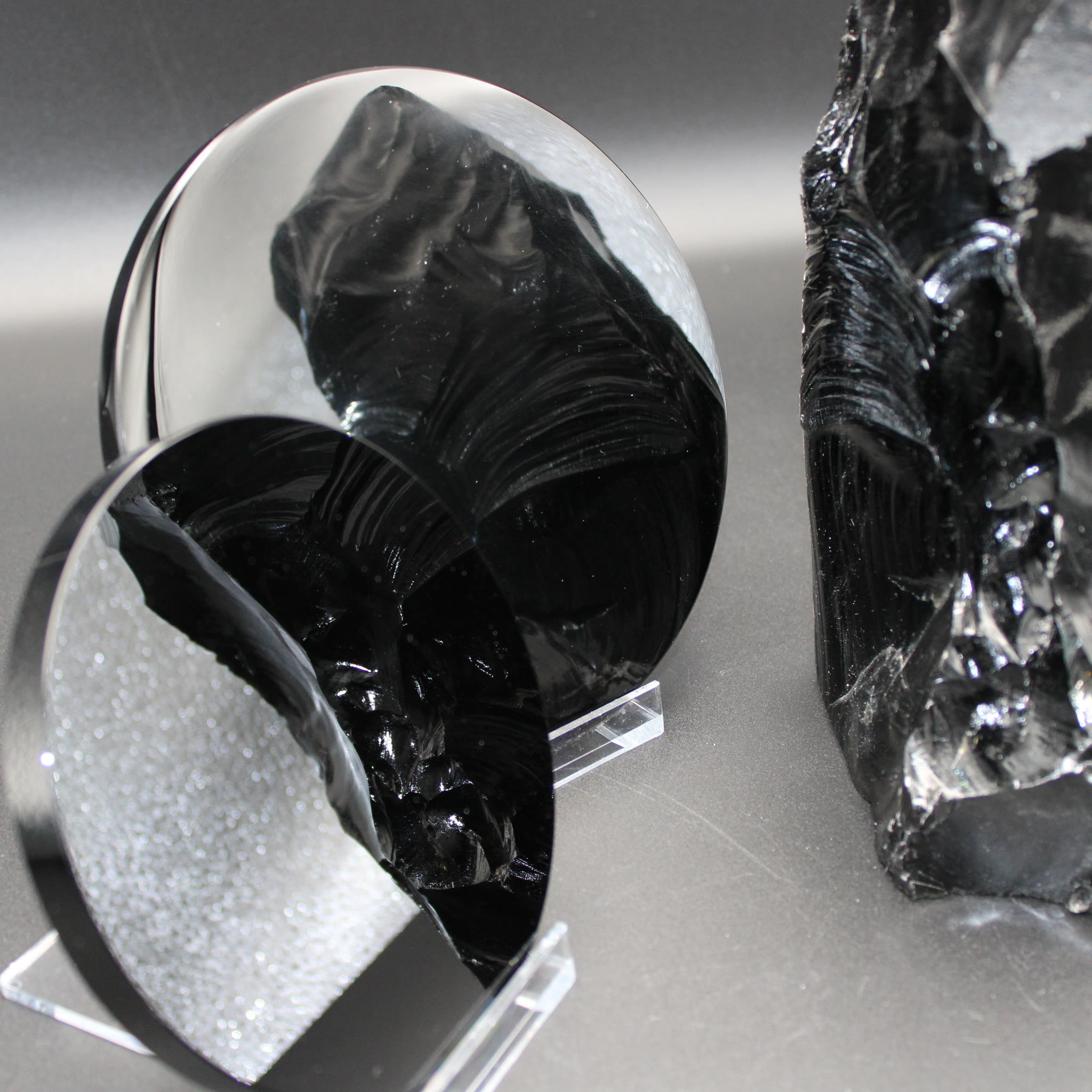 Obsidianspiegel 12 cm