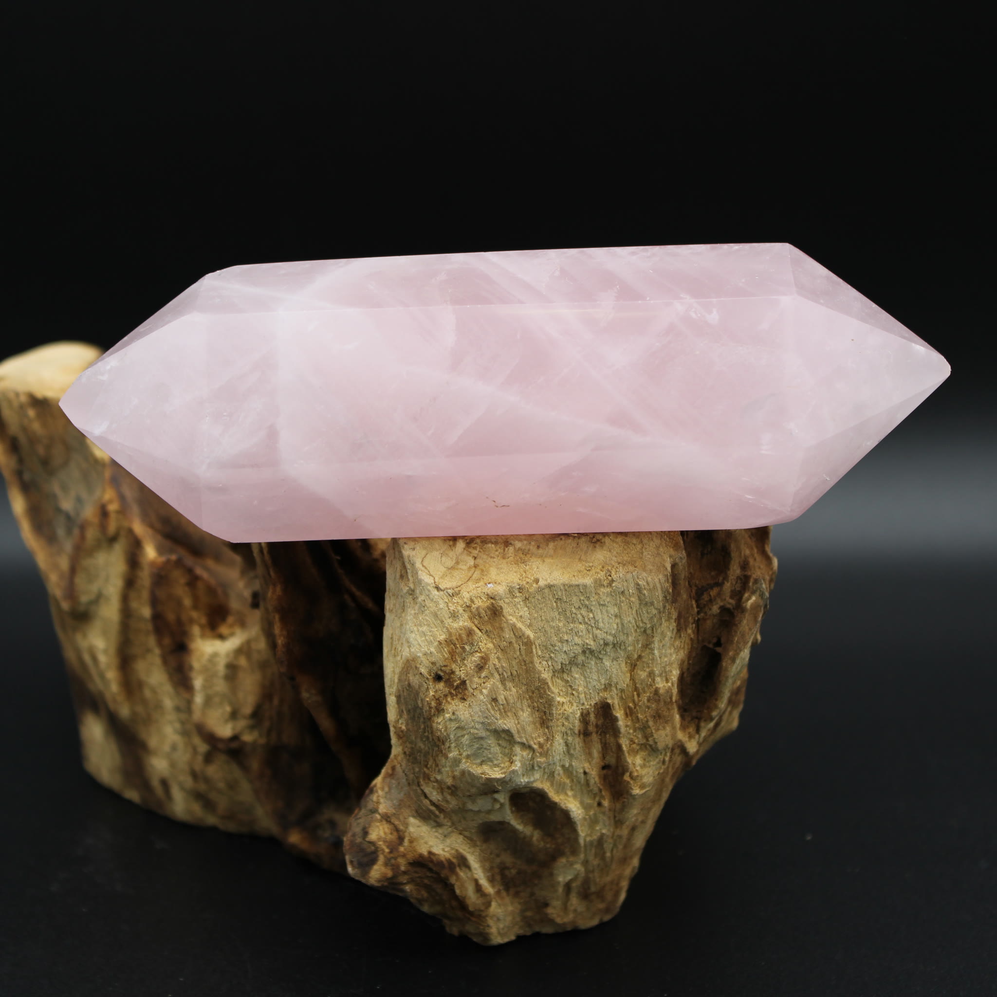 Die Verbindung des Herzens · Rosenquarz Doppelender · 475 g · Unikat – Bild 2