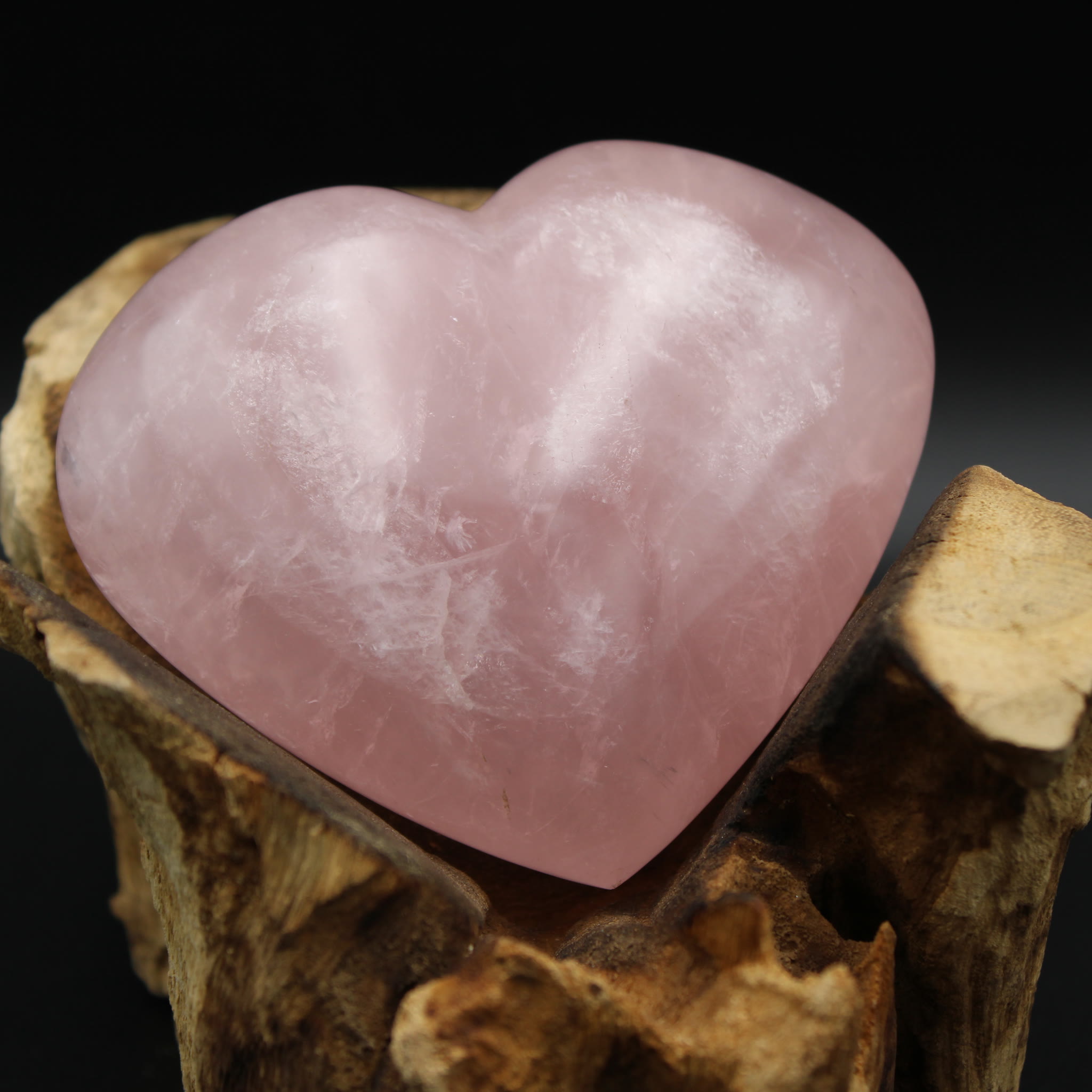 Das Herz voller Sanftheit · Rosenquarz Herz · 459 g · Unikat – Bild 2