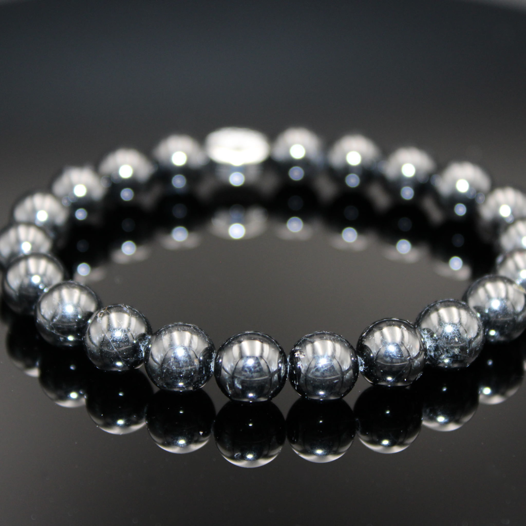 Armband Schwarzer Turmalin Obsidian