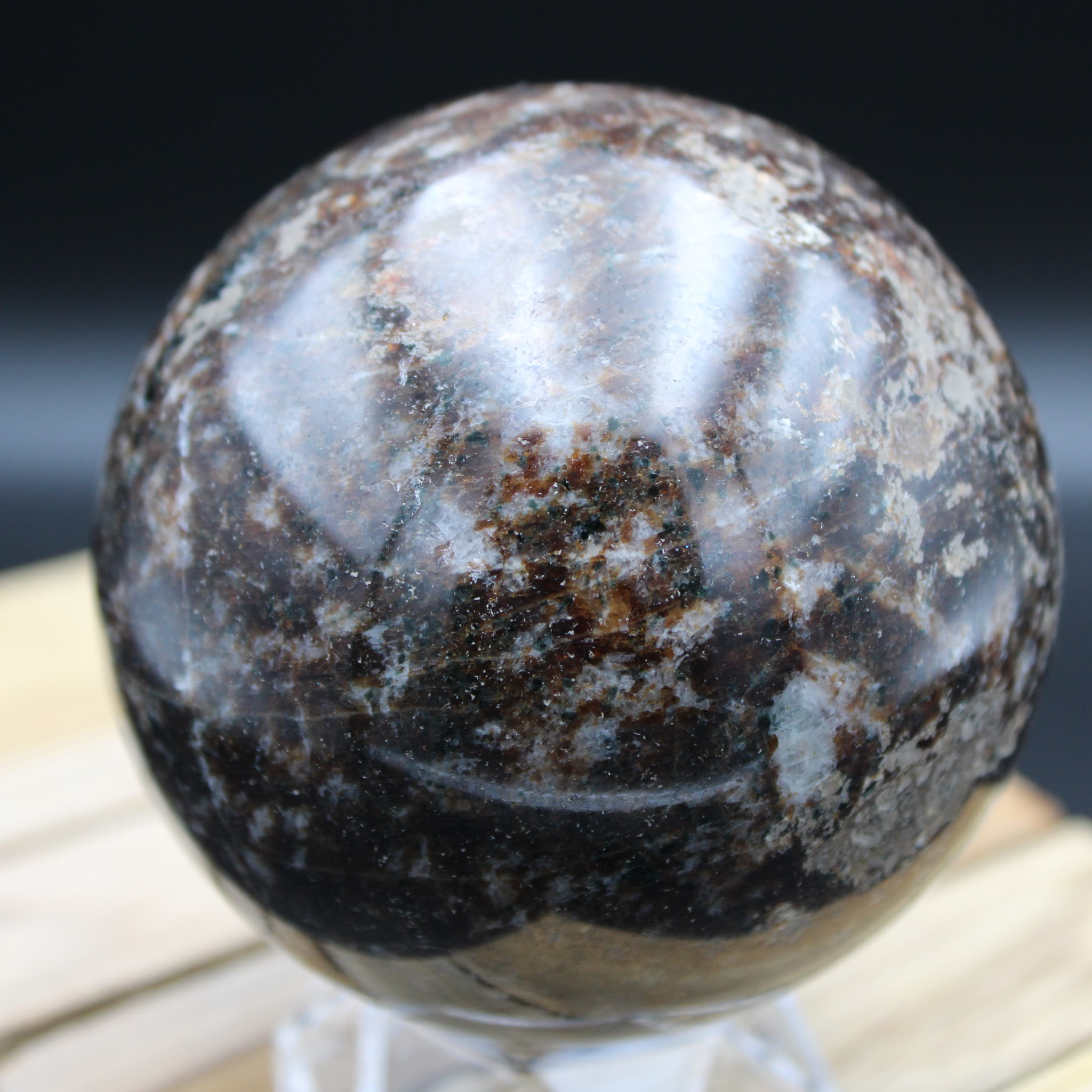 Granat Kugel Sphere 1203g side
