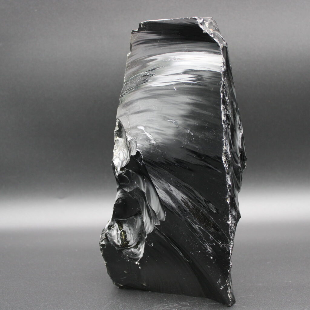 Schwarzer Obsidian roh Freeform 2850g Unikat