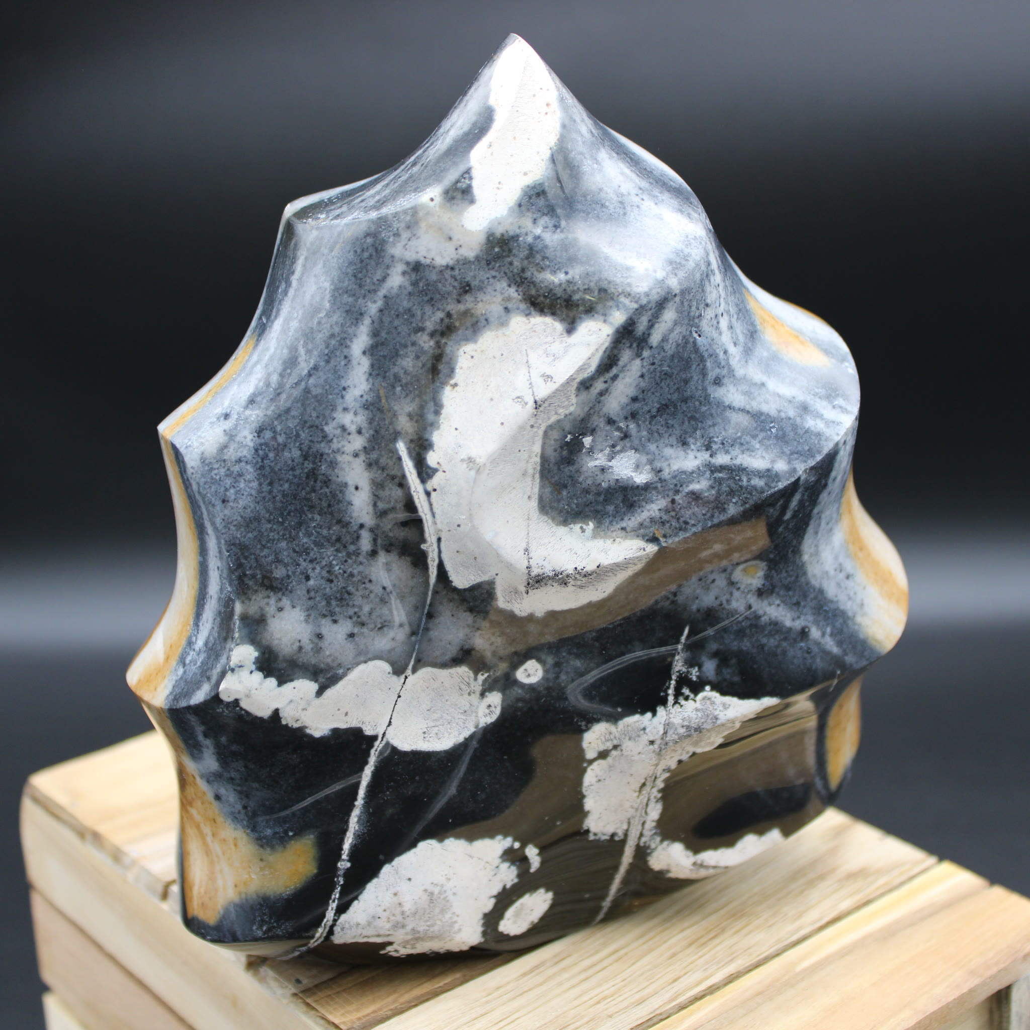 Jaspis-Chalcedon Flamme 2442g back