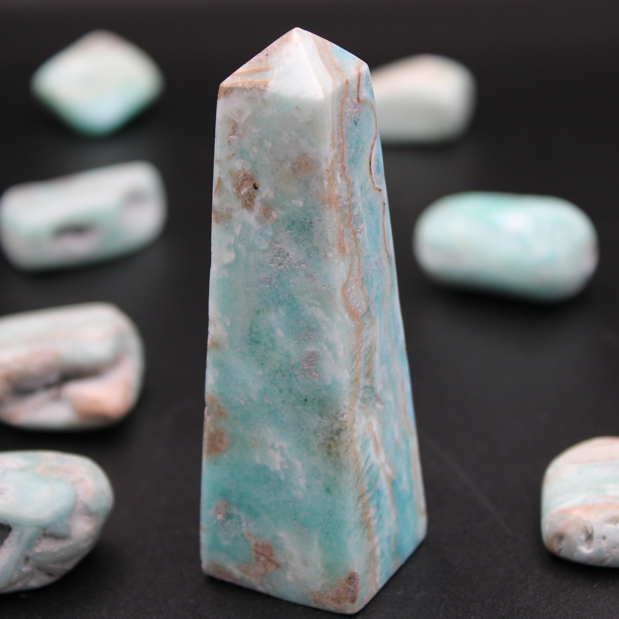Karibik-Calcit Obelisk 125g